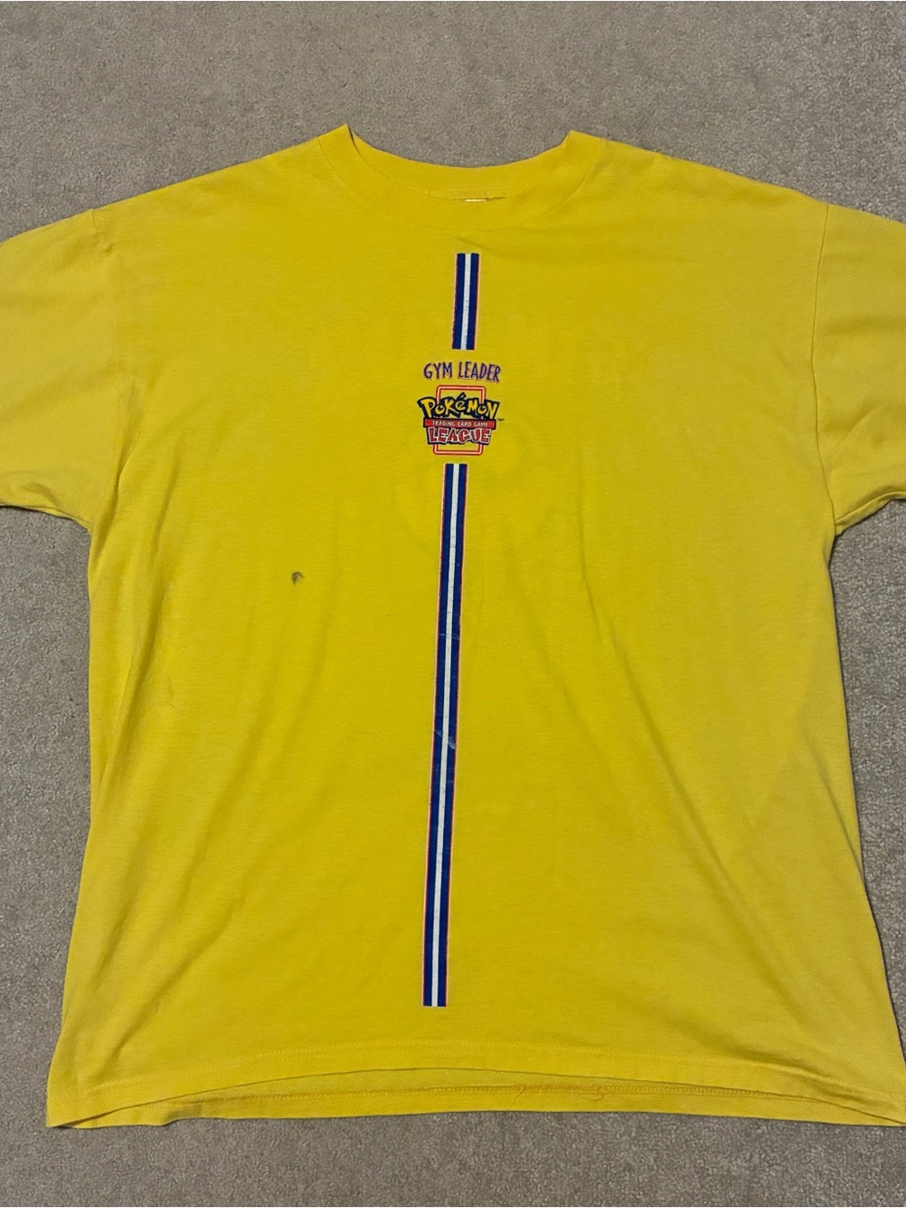 Vintage 1999 XL Pokemon Yellow 'Gym Leader' Graphic Tee - Yellow